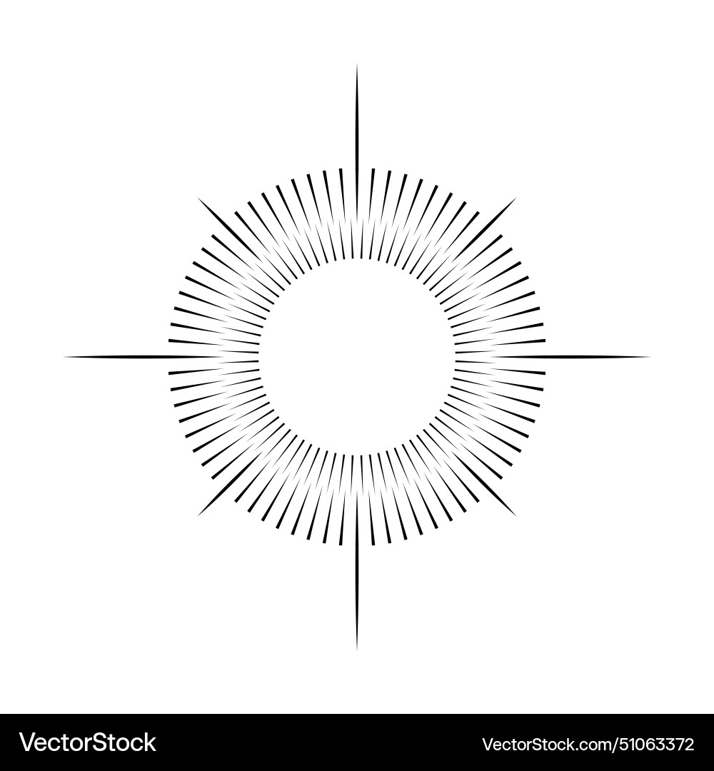 Fireworksvintage sunburst bursting sun rays Vector Image