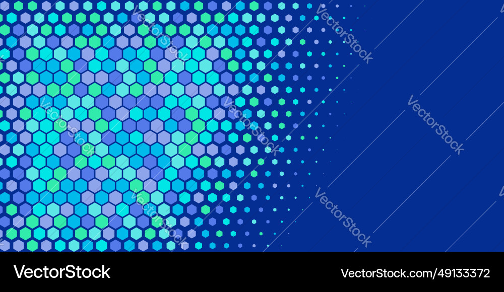 Geometric abstract hexagon multi color background vector image