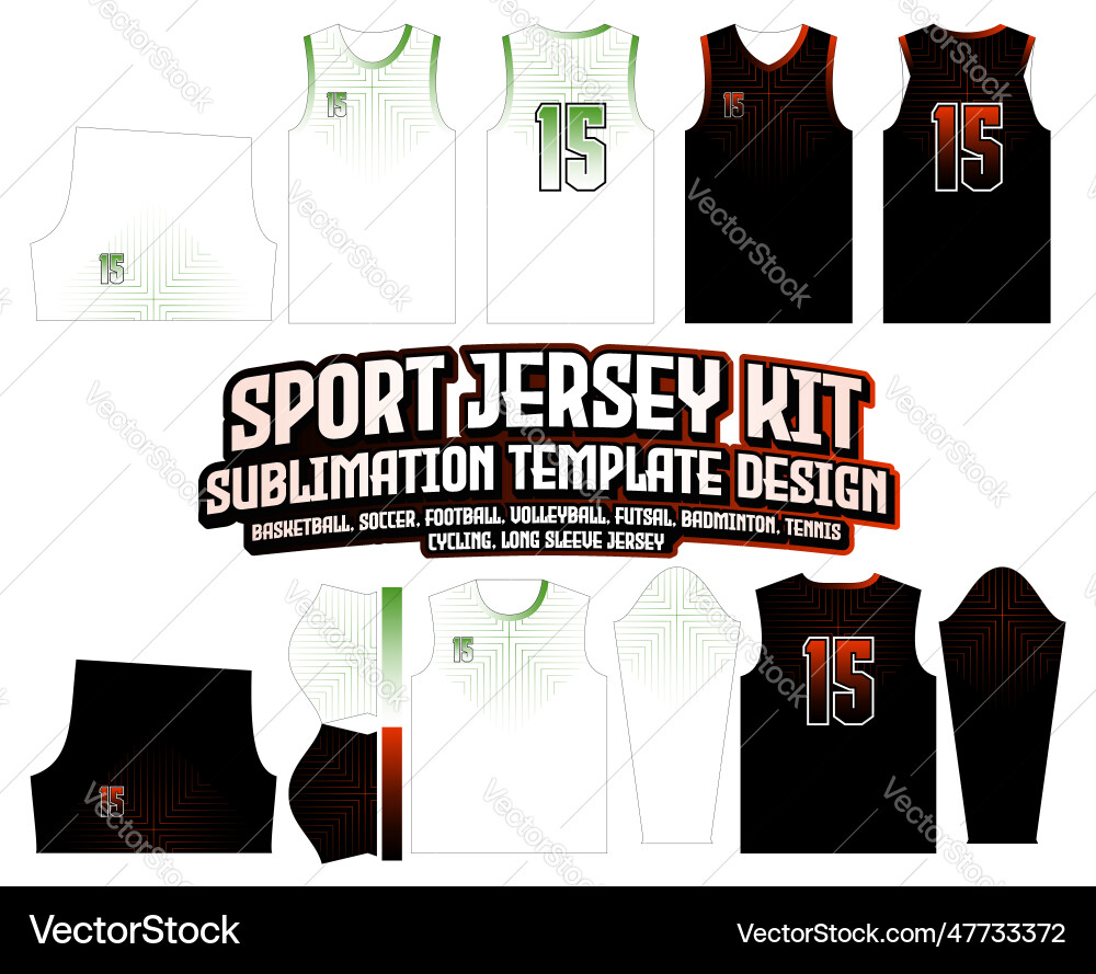 Gradient square simple line jersey design Gradient square simple line jersey design vector image