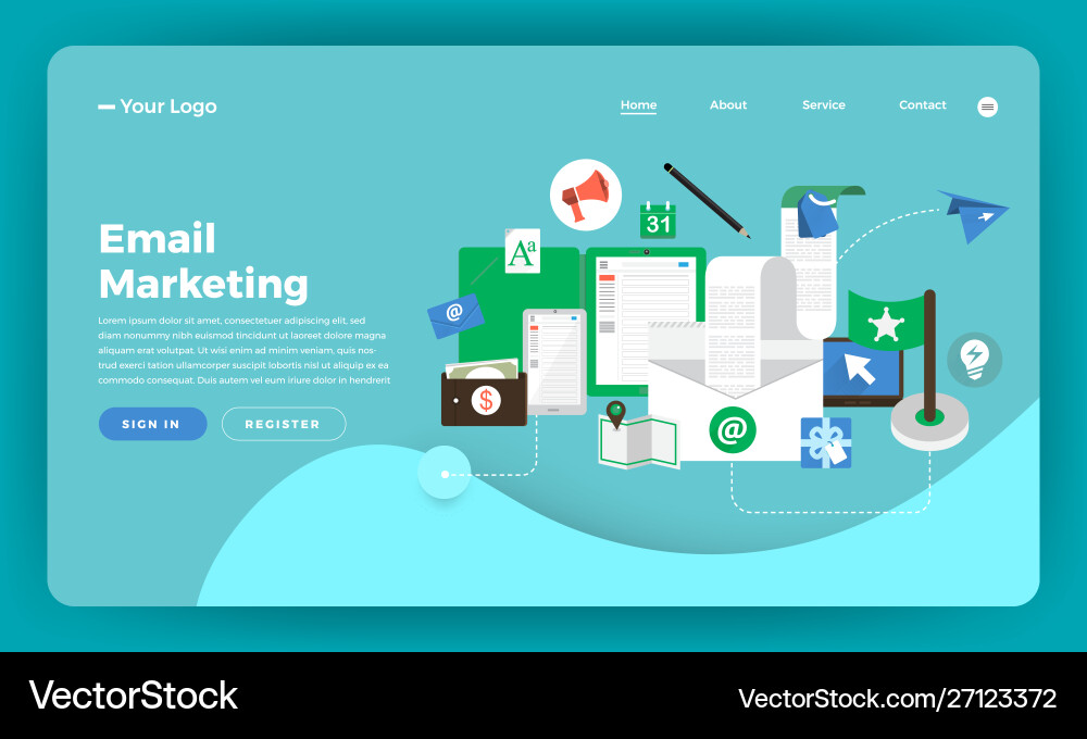 Mock-up design website flat concept Mock-up design website flat concept vector image