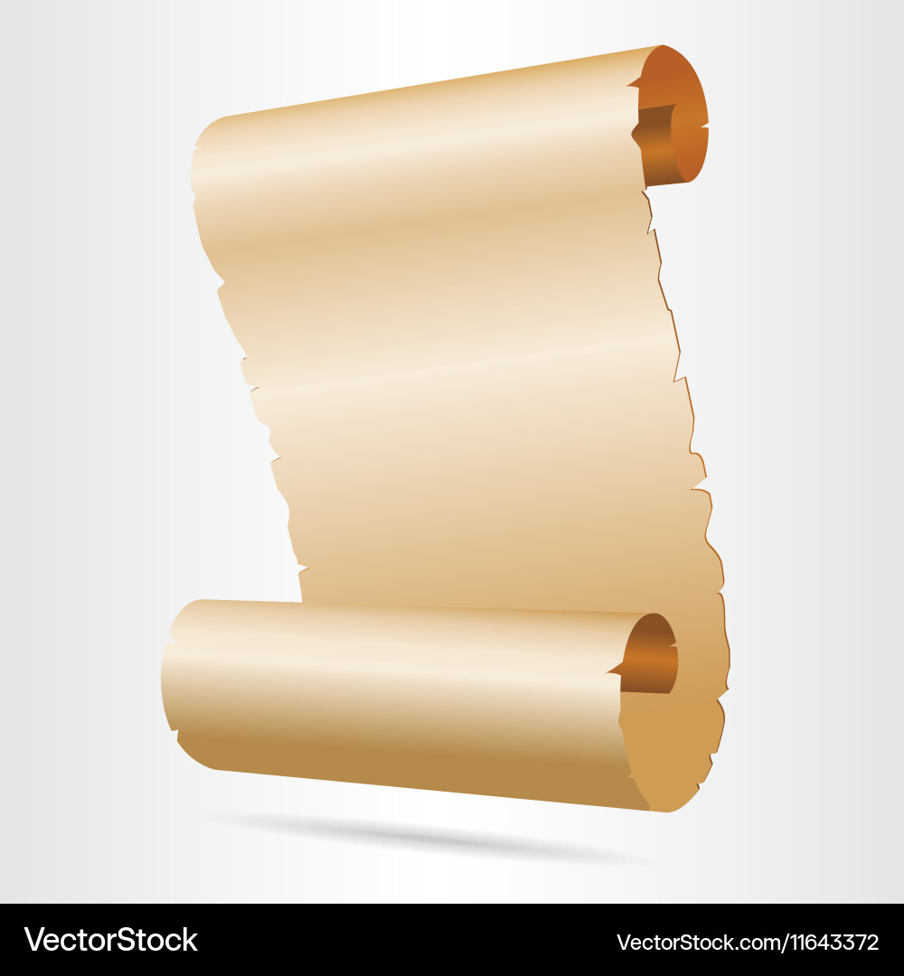Old blank paper script vector image