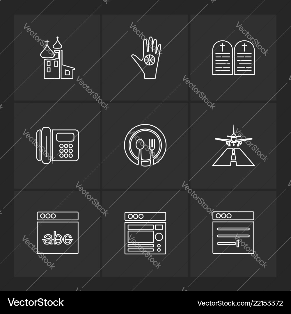 Religion networks user interface web eps Vector Image