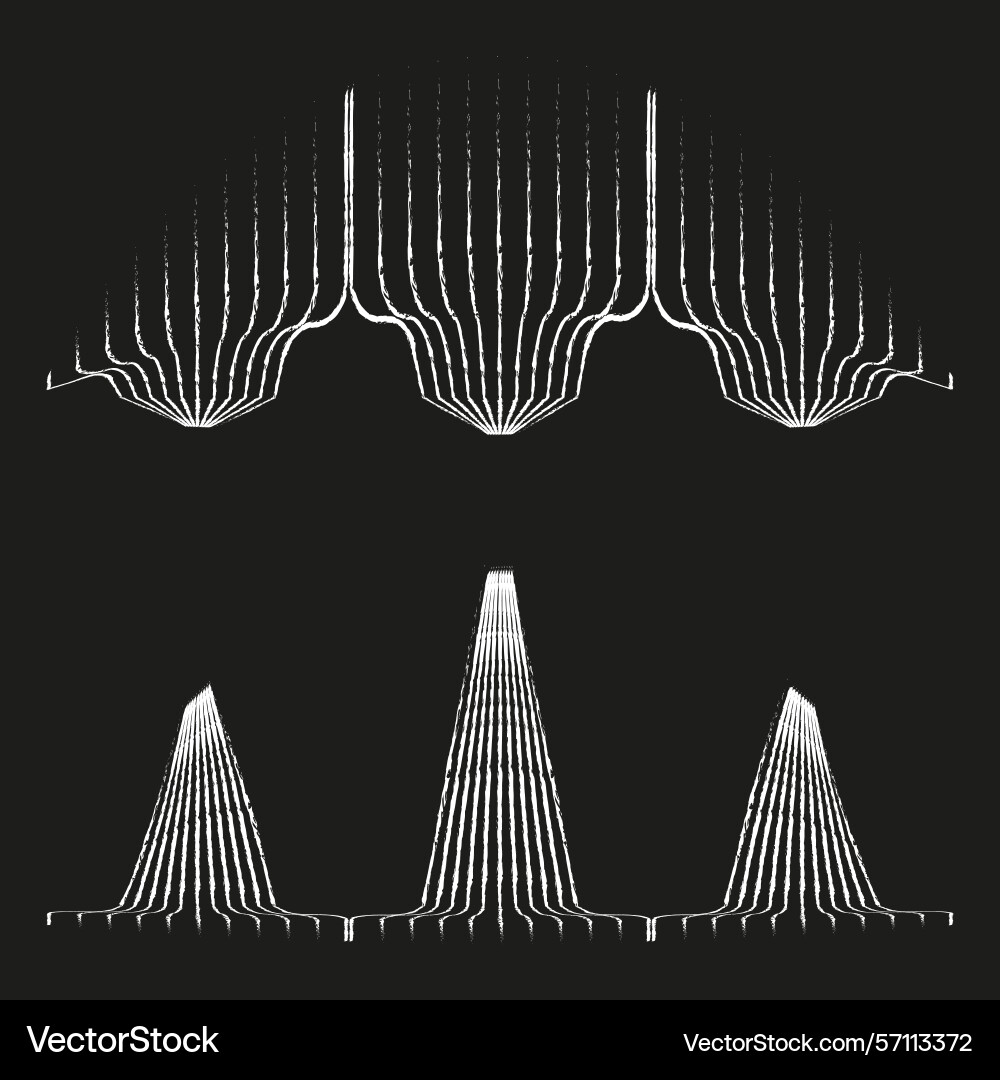 Sound wave visualization abstract audio pattern Vector Image