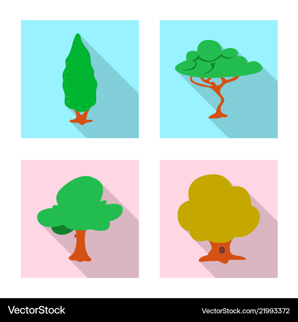 Tree and nature symbol set Vector Image
