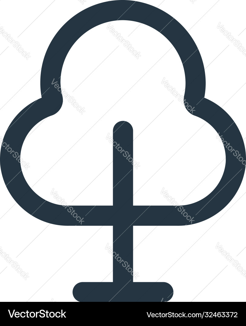 Tree icon editable stroke linear symbol Tree icon editable stroke linear symbol Vector Image