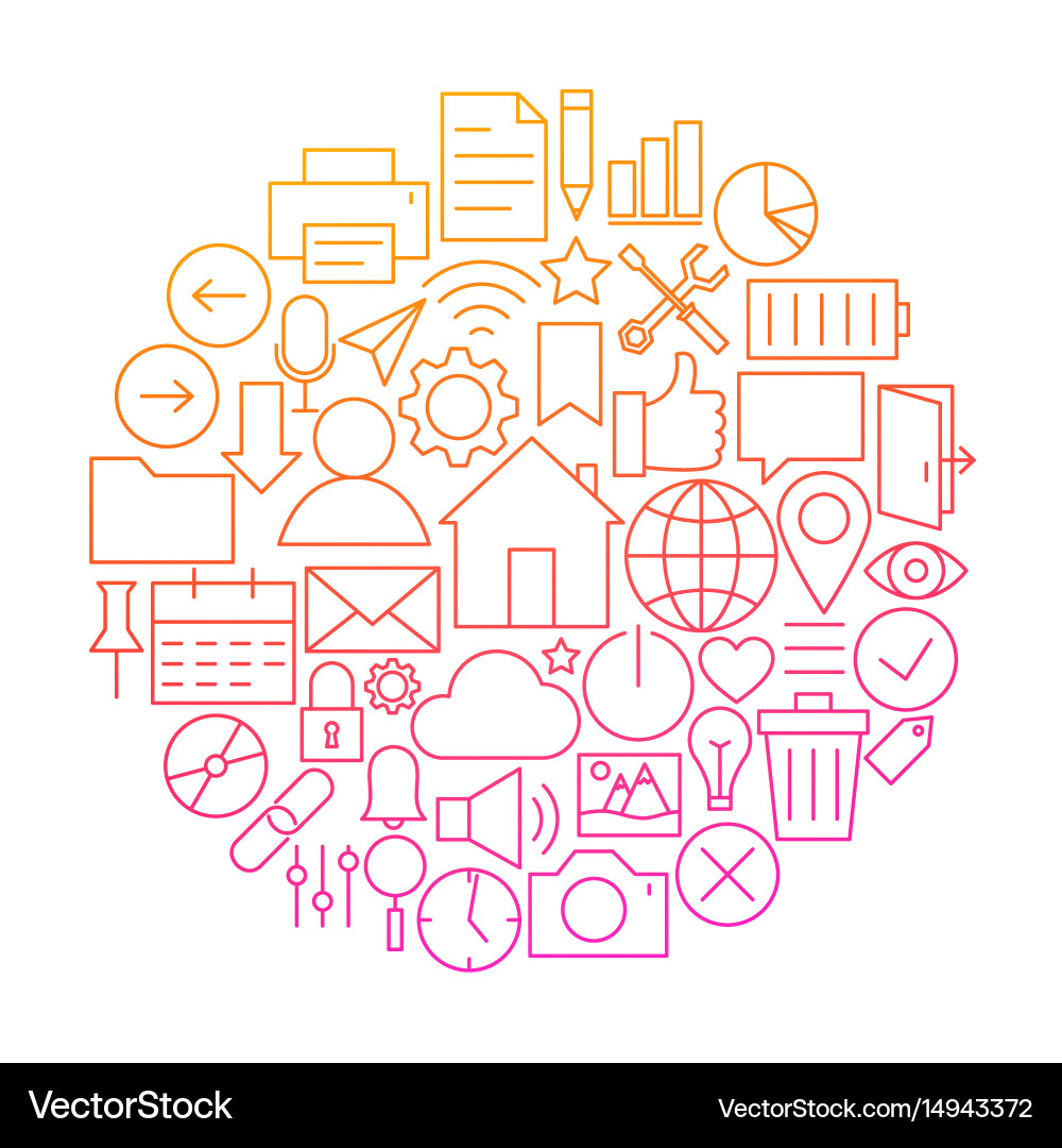 Web ui line circle design Vector Image