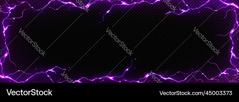 Abstract background with frame of lightnings Vector Image