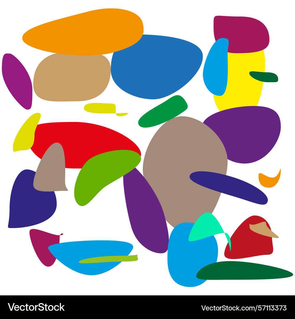 Abstract blob color shape group organic random Abstract blob color shape group organic random vector image