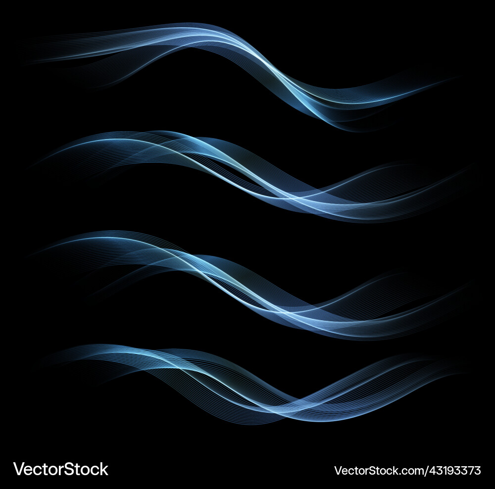 Abstract waves shiny moving lines design element Abstract waves shiny moving lines design element vector image