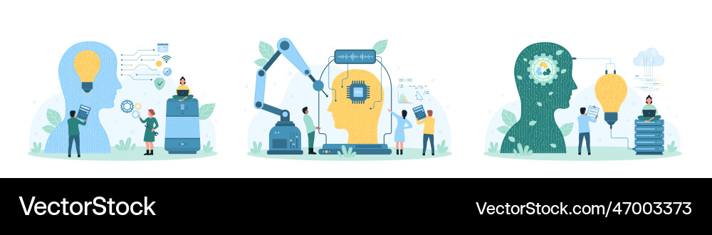 Artificial intelligence machine learning Artificial intelligence machine learning Vector Image
