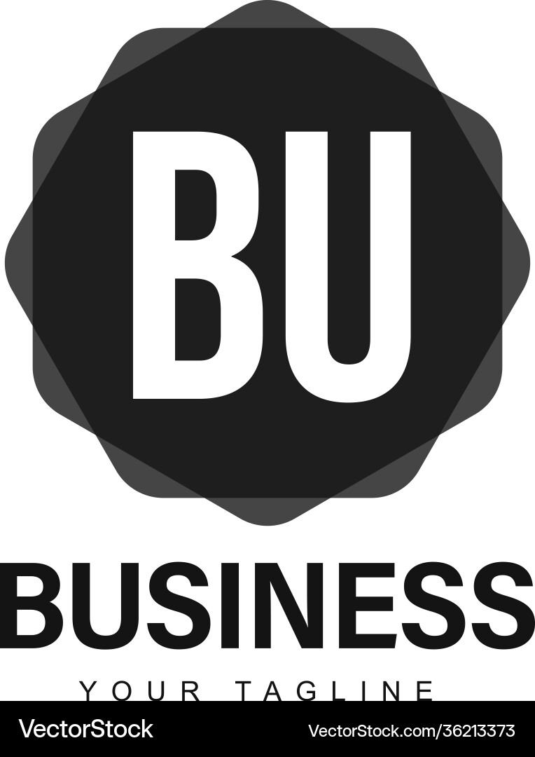 Bu initial a logo design with abstract style Bu initial a logo design with abstract style vector image