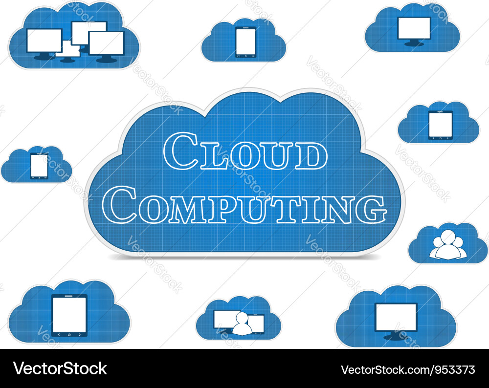 Cloud computing concept vector image