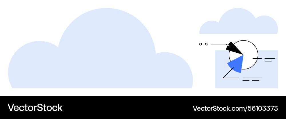 Cloud data visualization with abstract graphs Vector Image