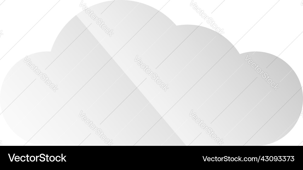 Cloud symbol icon shape for computing Cloud symbol icon shape for computing vector image
