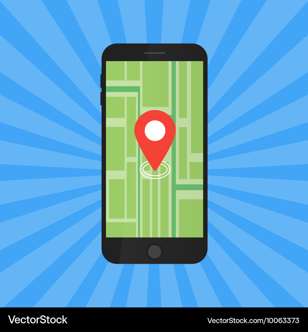 Game application concept gps map navigation vector image