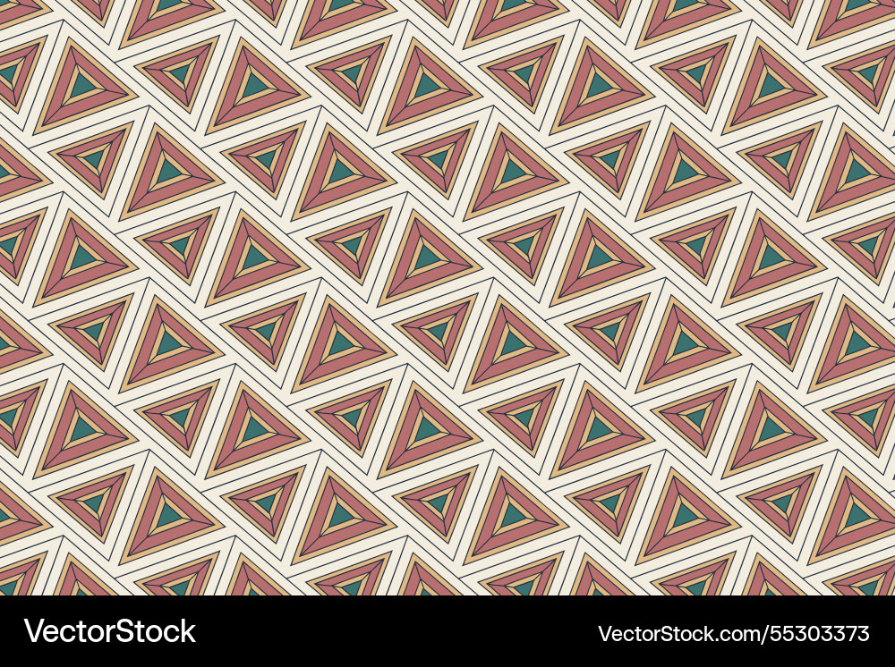 Geometric seamless triangular pattern art Vector Image