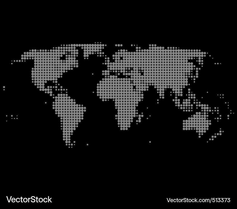 Global Dot Map Vector Image