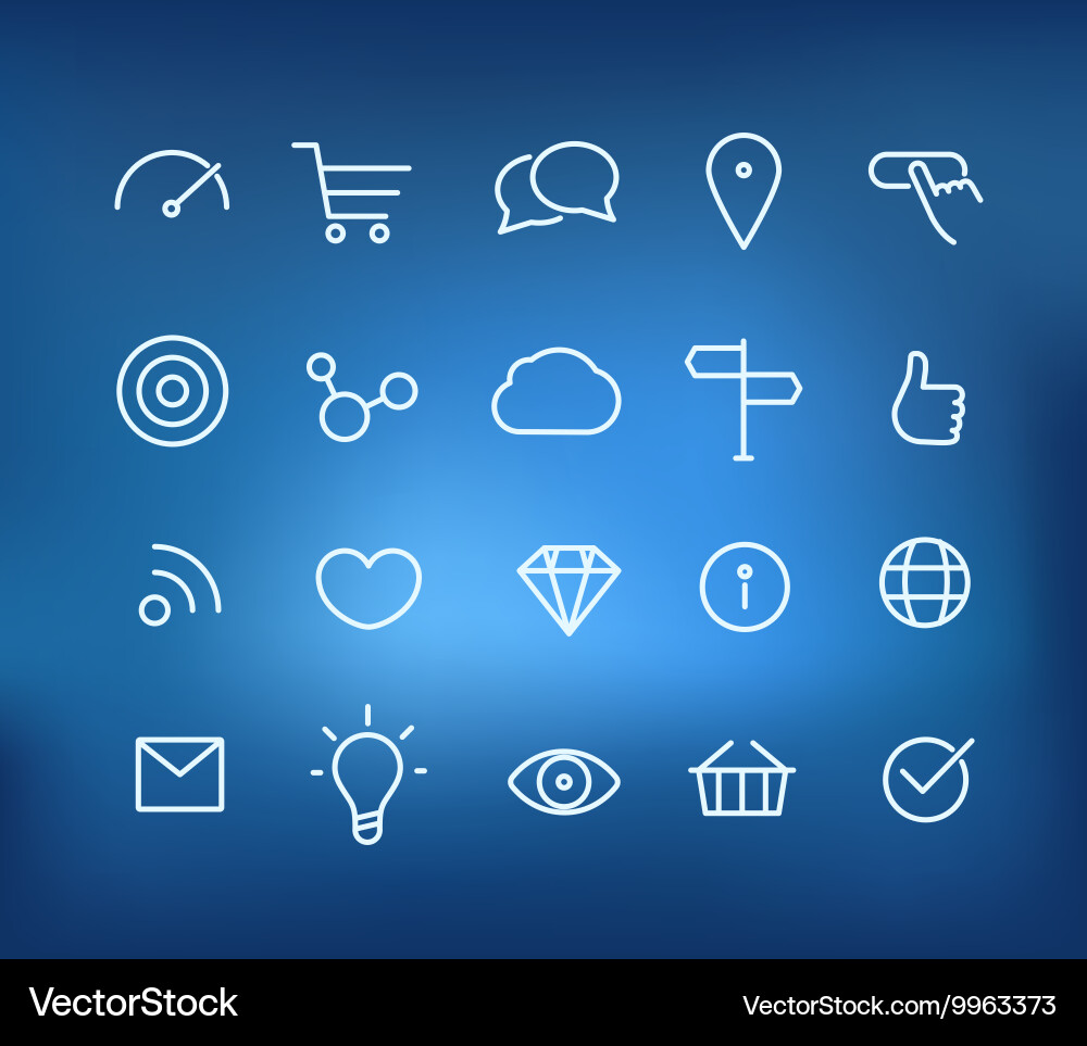 Modern web and mobile application pictograms Vector Image