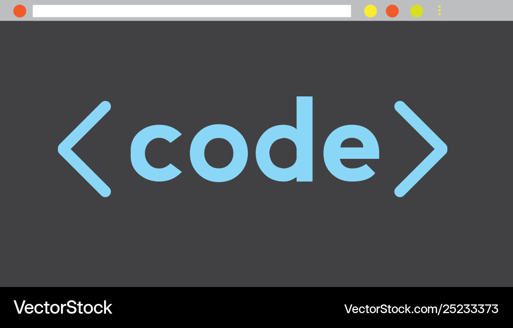 Programming-Code in einem Browser-Fenster vektorbild