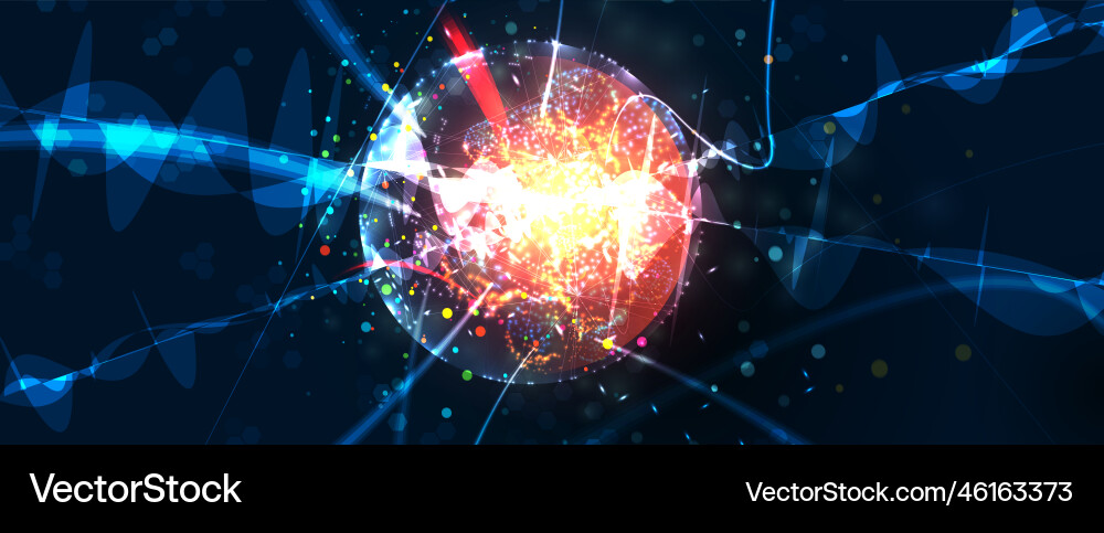 Quantum processing deep learning artificial Quantum processing deep learning artificial vector image