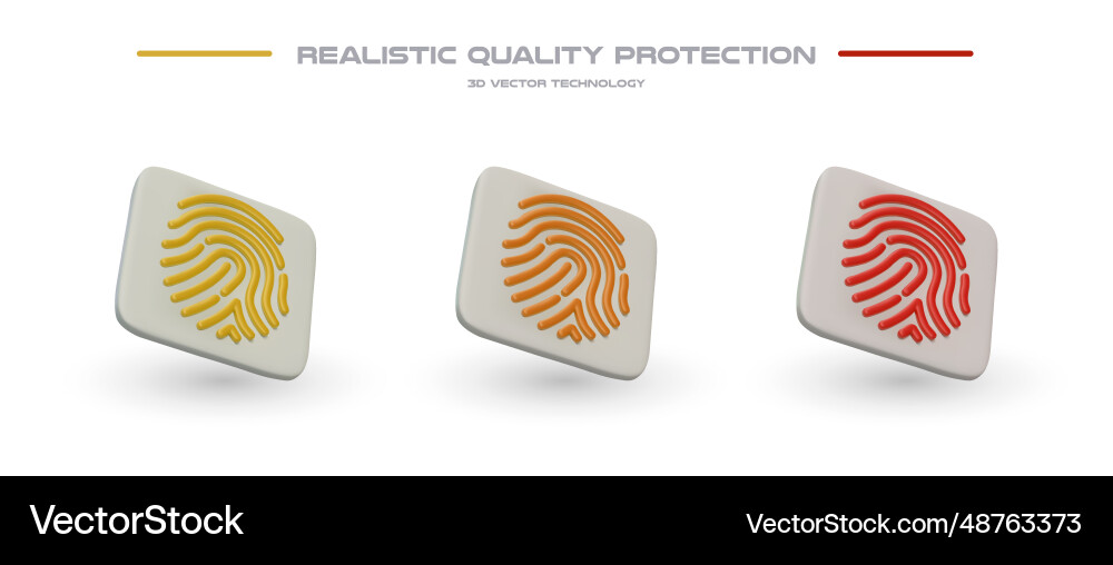 Set of realistic fingerprints in different colors Set of realistic fingerprints in different colors vector image
