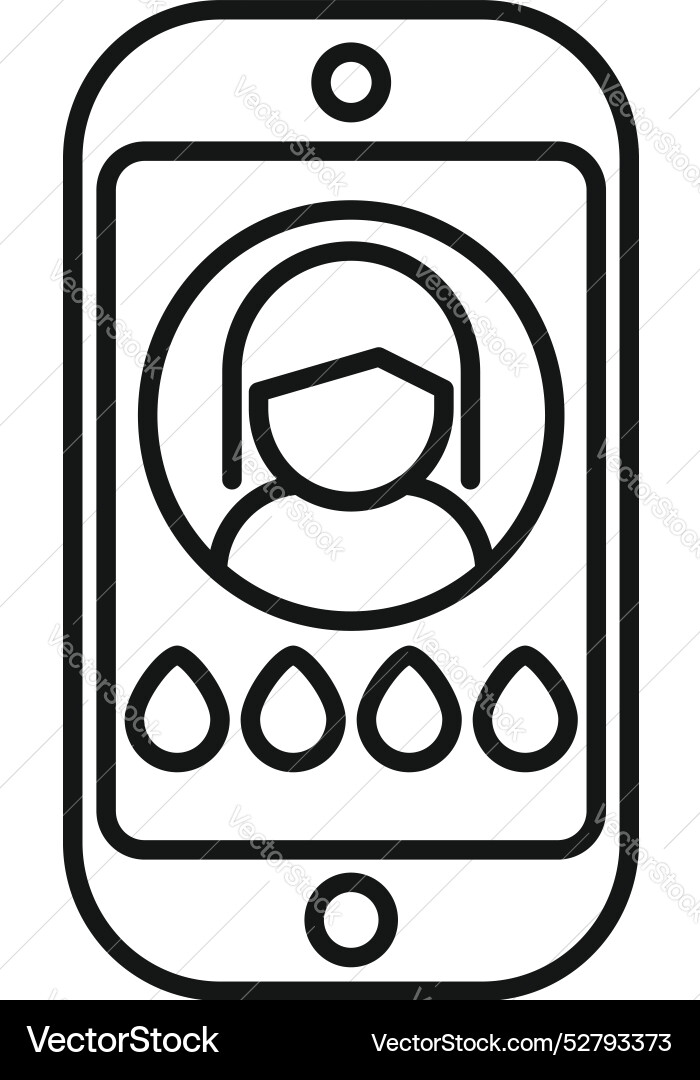 Smartphone showing user profile and receiving Smartphone showing user profile and receiving vector image