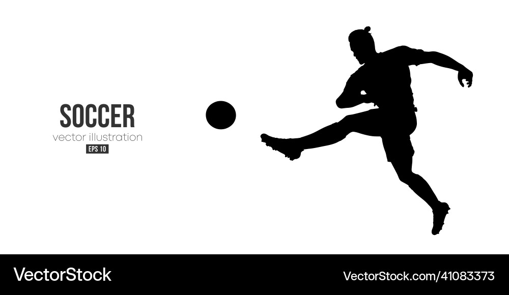 Soccer Player in Action Vector Image