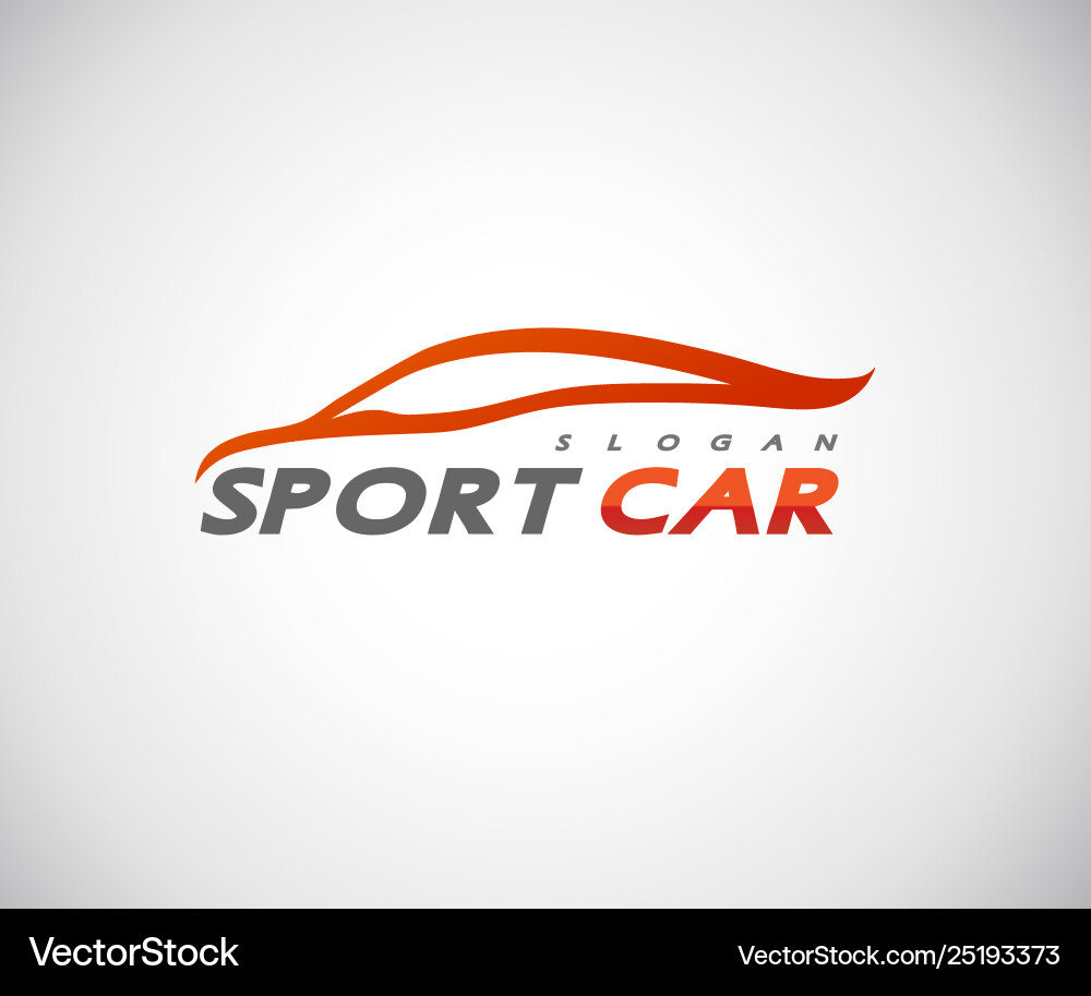 Sports car logo company abstract design Sports car logo company abstract design vector image