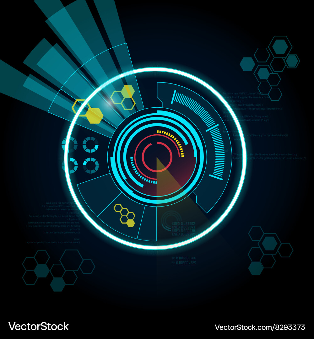 Tech Interface Abstract vector image