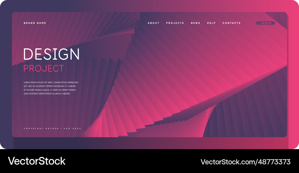 Template for the design and placement of text Template for the design and placement of text vector image