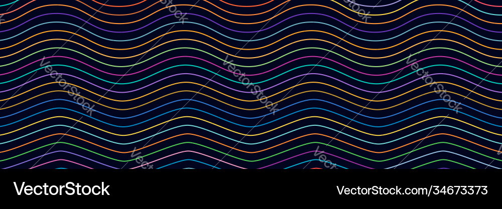 Wide rectangular format wavy waving zig-zag Vector Image