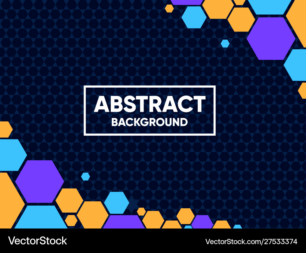 Abstract hexagonal full color background Vector Image