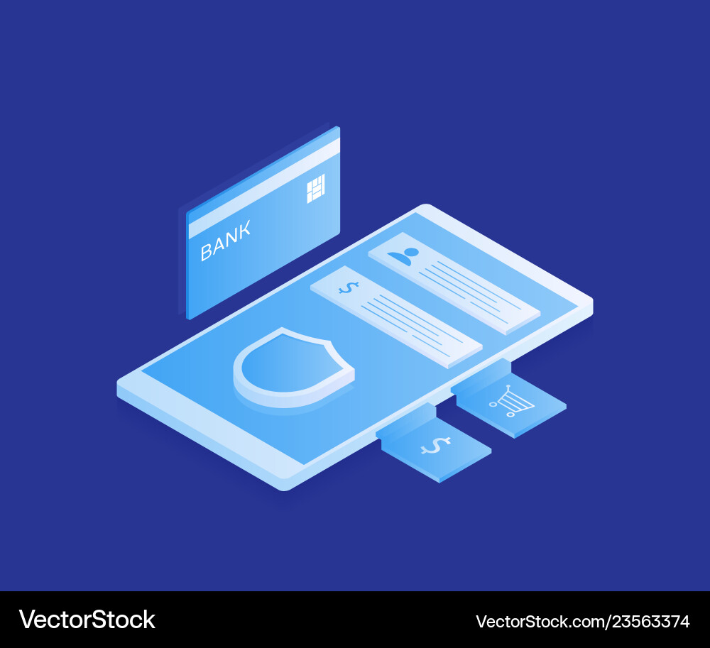 Concept of secure mobile payments Concept of secure mobile payments vector image