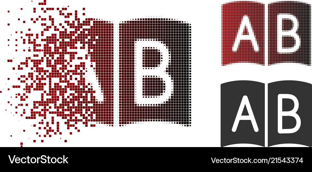 Destructed Pixel-Halbton-Handbuch-Symbol Destructed Pixel-Halbton-Handbuch-Symbol vektorbild