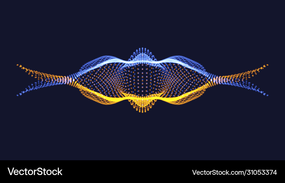 Dynamic Wavy Data Visualization vector image
