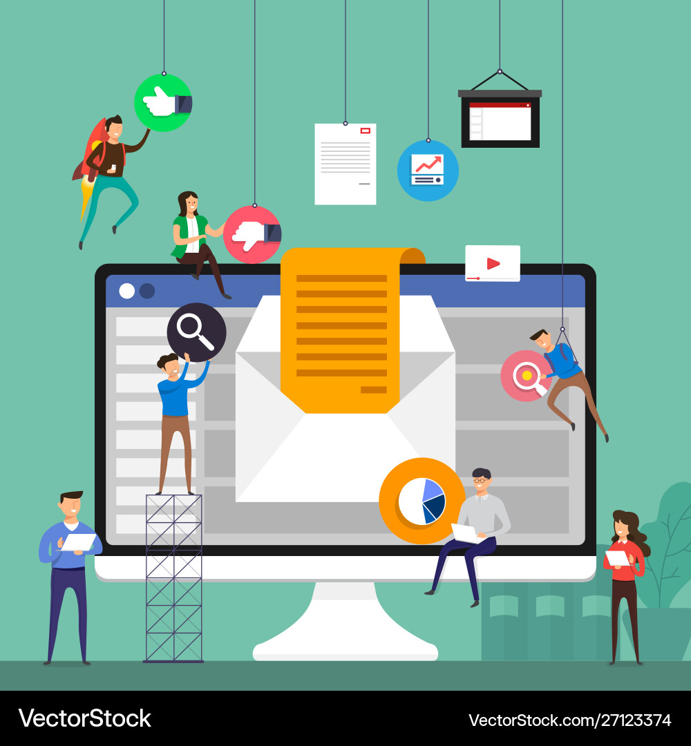 Flat design concept team working for building Flat design concept team working for building vector image