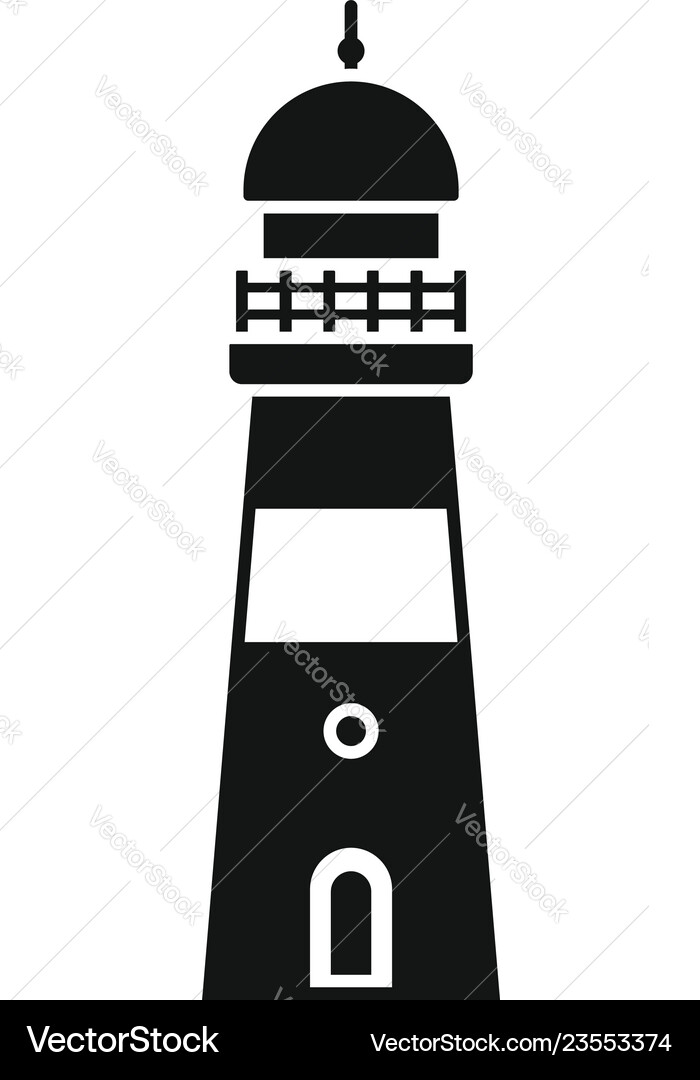Guide lighthouse icon simple style Guide lighthouse icon simple style Vector Image