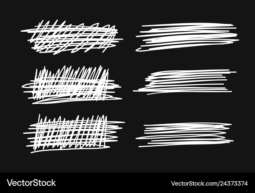 Hand drawn set of objects for design use white vector image