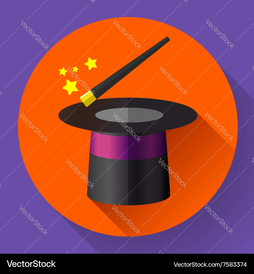 Magic hat with some floating around Vector Image