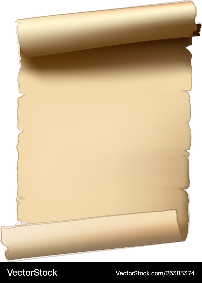 Old paper scroll Royalty Free Vector Image - VectorStock