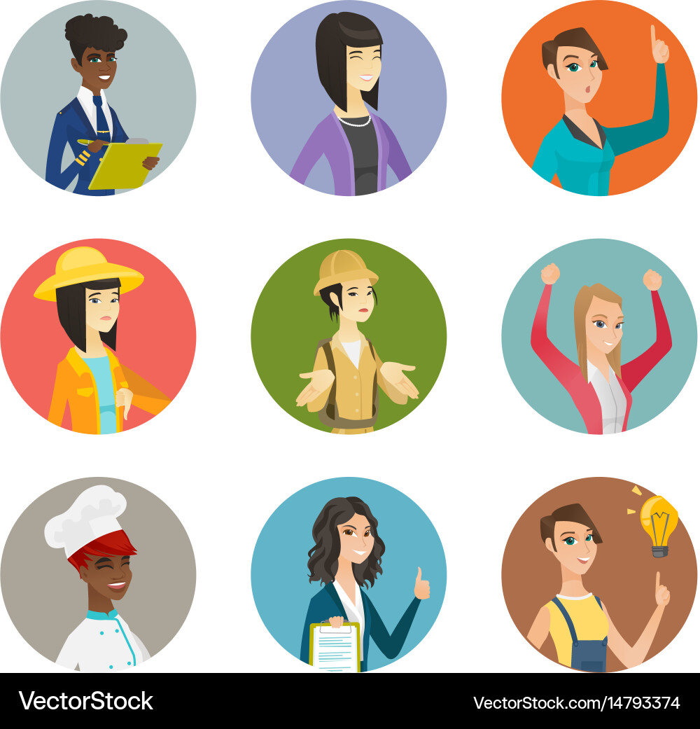 Set of characters different professions Vector Image