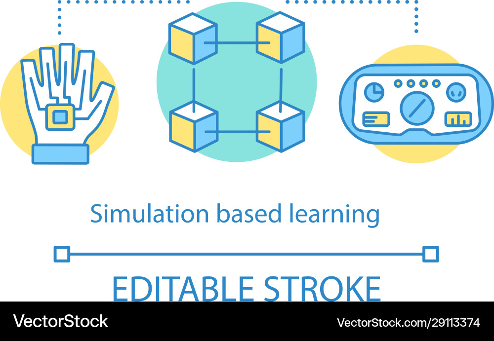 Simulation based learning concept icon Simulation based learning concept icon vector image