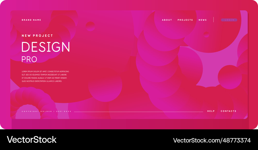 Template for the design and placement of text Template for the design and placement of text Vector Image