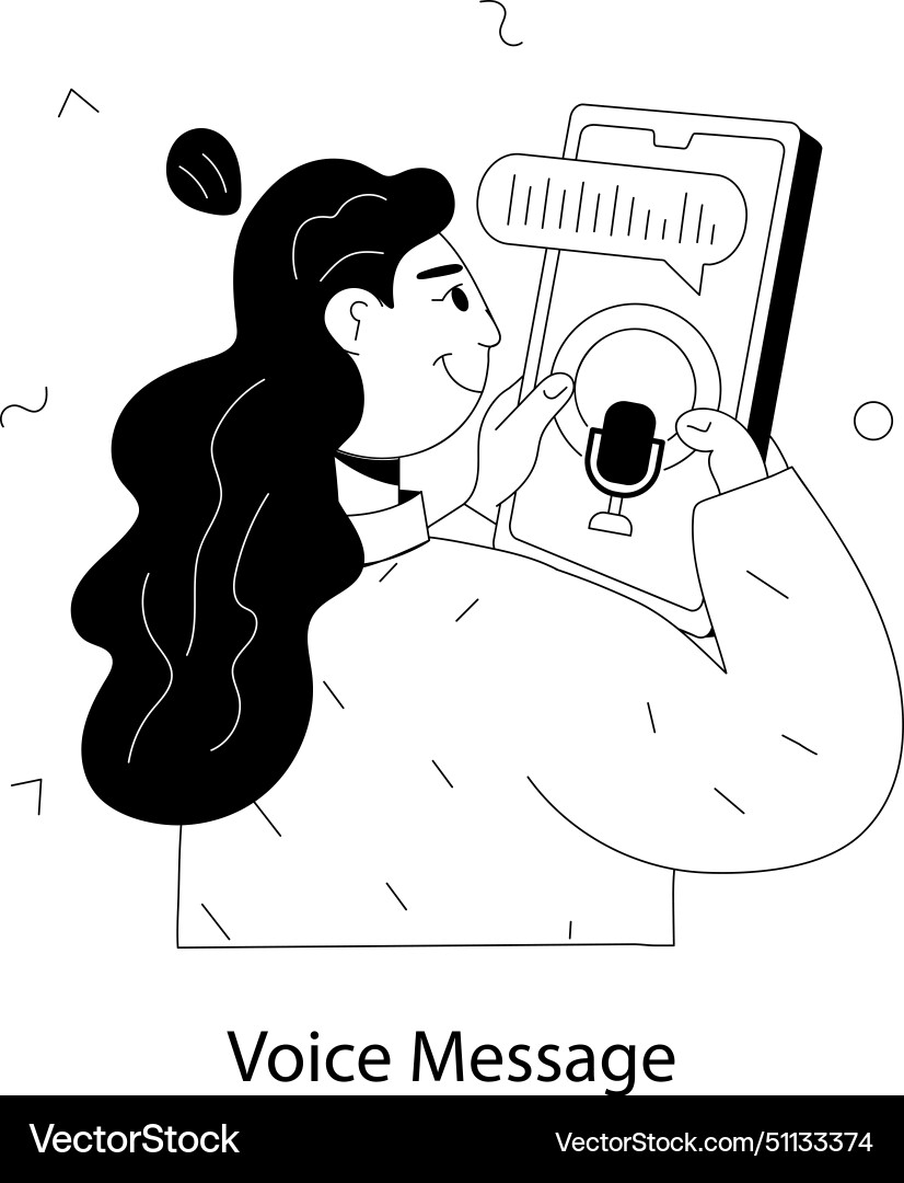 Voice message Royalty Free Vector Image - VectorStock
