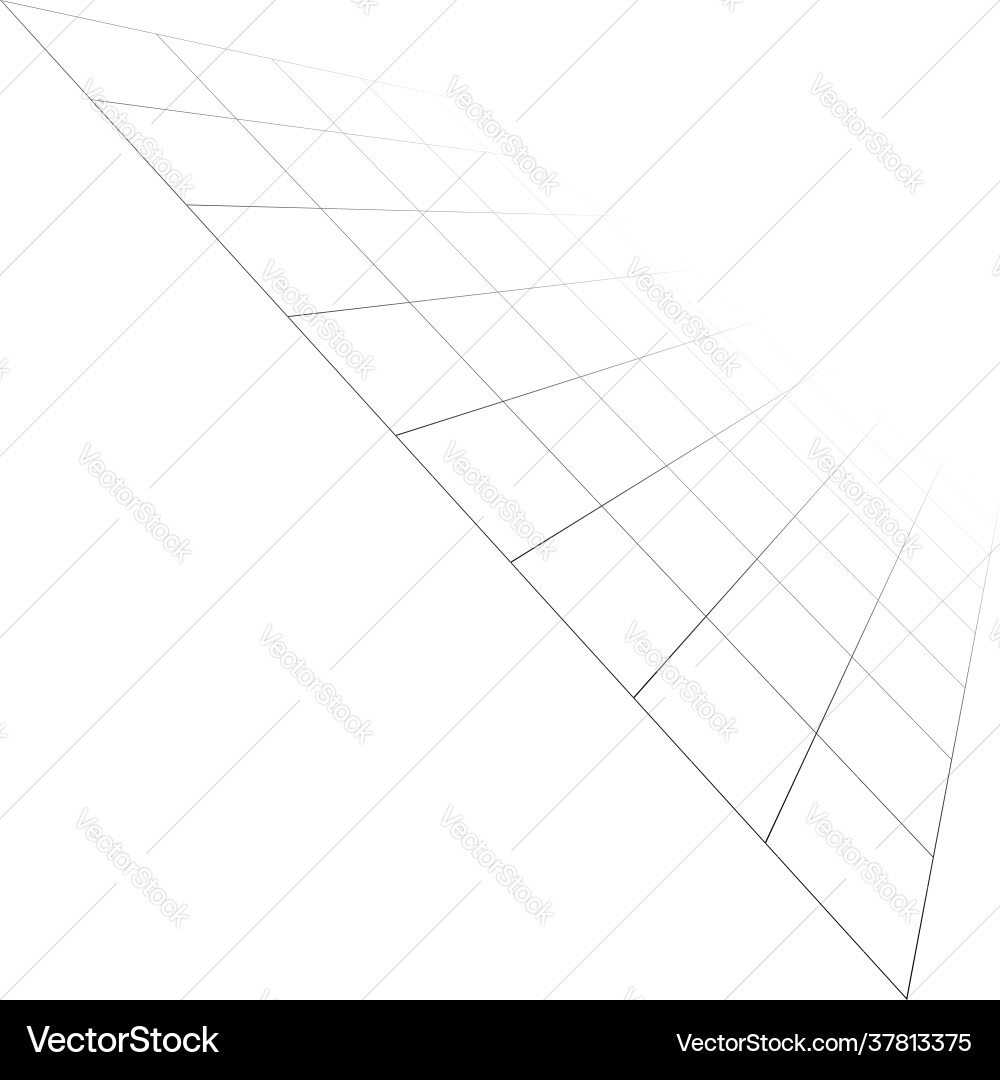 Abstract 3d grid mesh in perspective checkered Vector Image