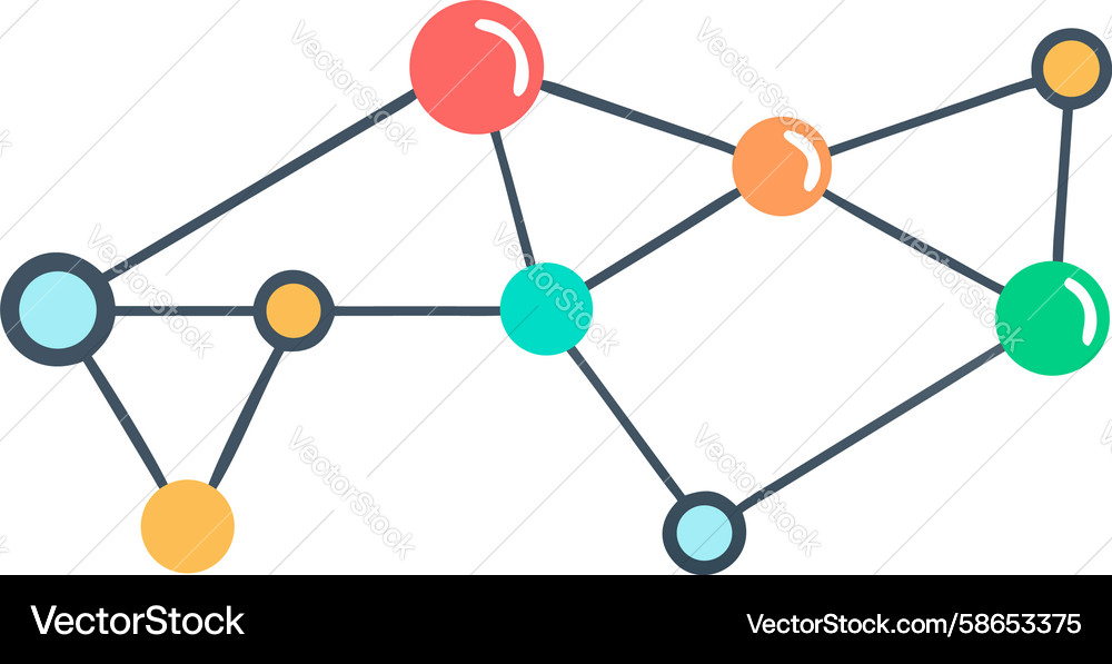 Abstract connected dots network structure design Vector Image