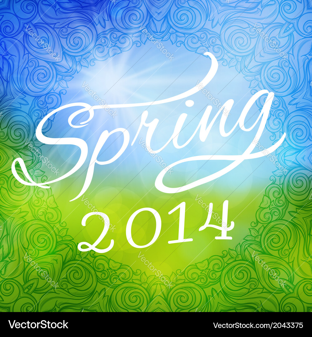 Abstract spring background frame Vector Image