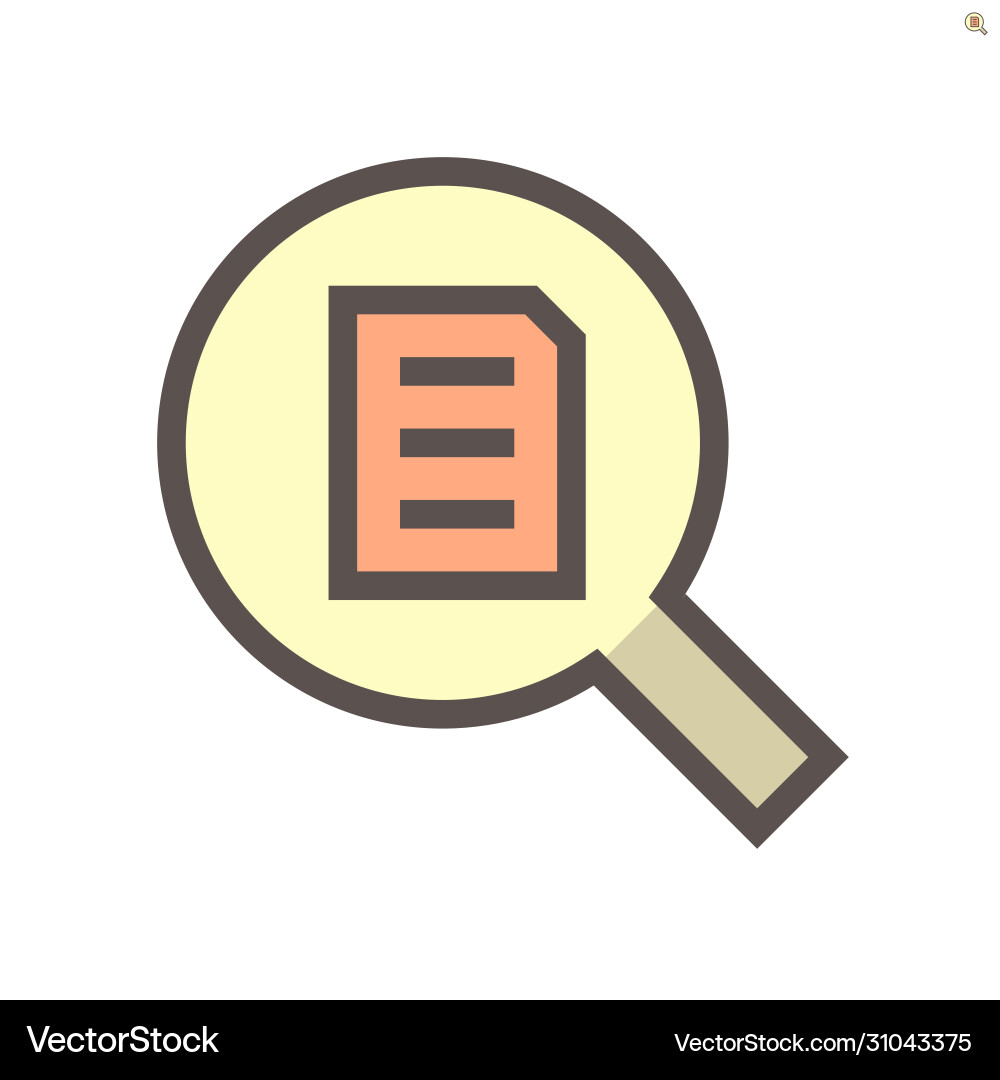 Document search icon set design 48x48 pixel Document search icon set design 48x48 pixel vector image