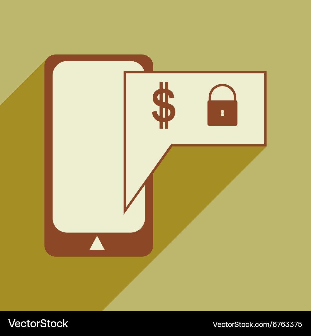 Flat with shadow icon stylish mobile application vector image
