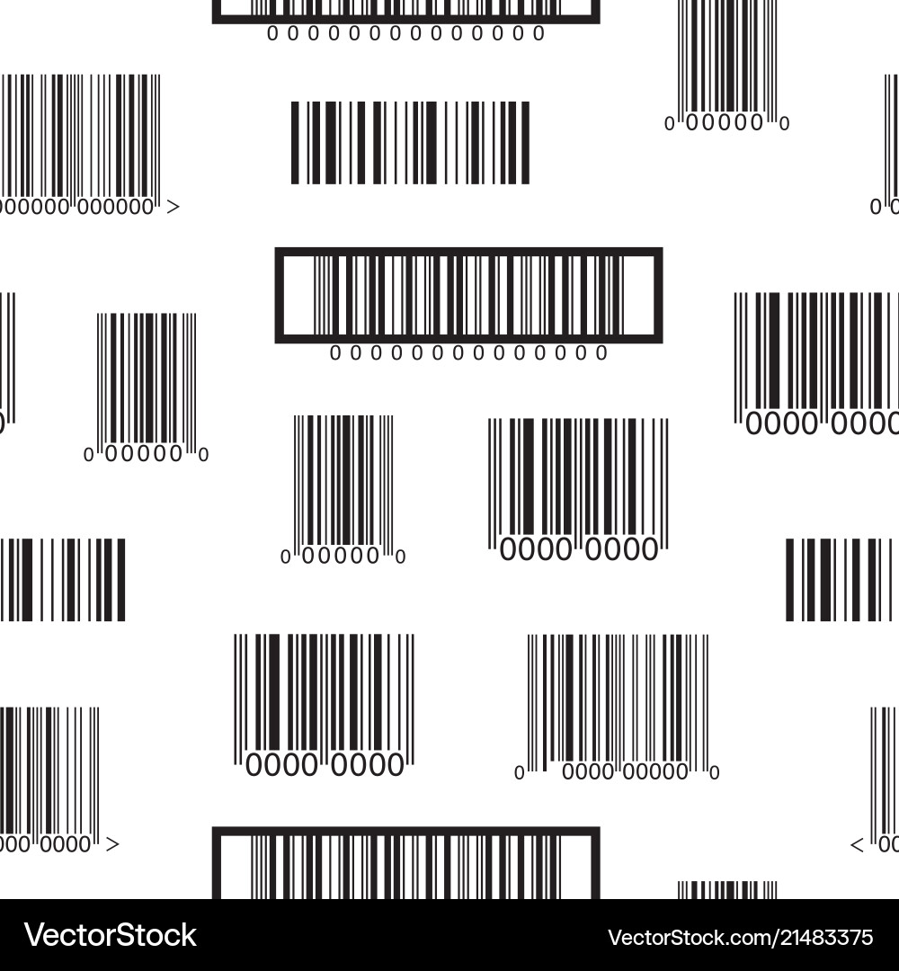 Seamless black and white pattern with barcodes Vector Image